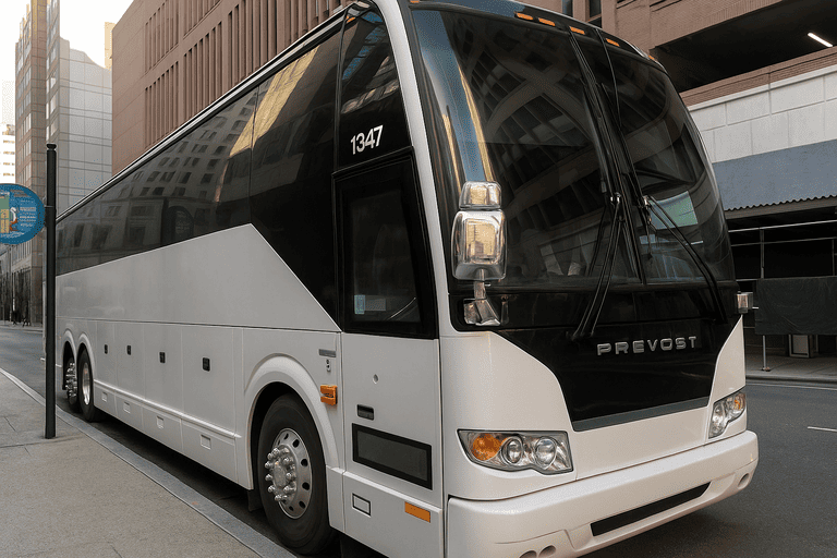 a Charter Bus Rental St. Peters coach bus