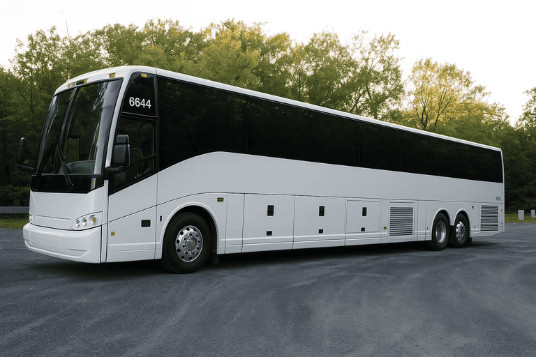 exterior of Charter Bus Rental St. Peters coach bus
